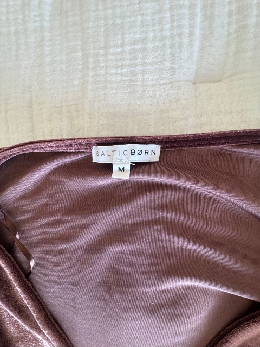 Baltic Born Katelyn Clove Velvet Maxi Wrap Dress Mauve Brown Wedding Guest - Picture 13 of 15